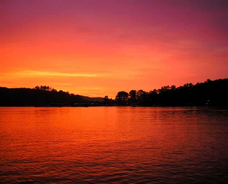camp brown sunset